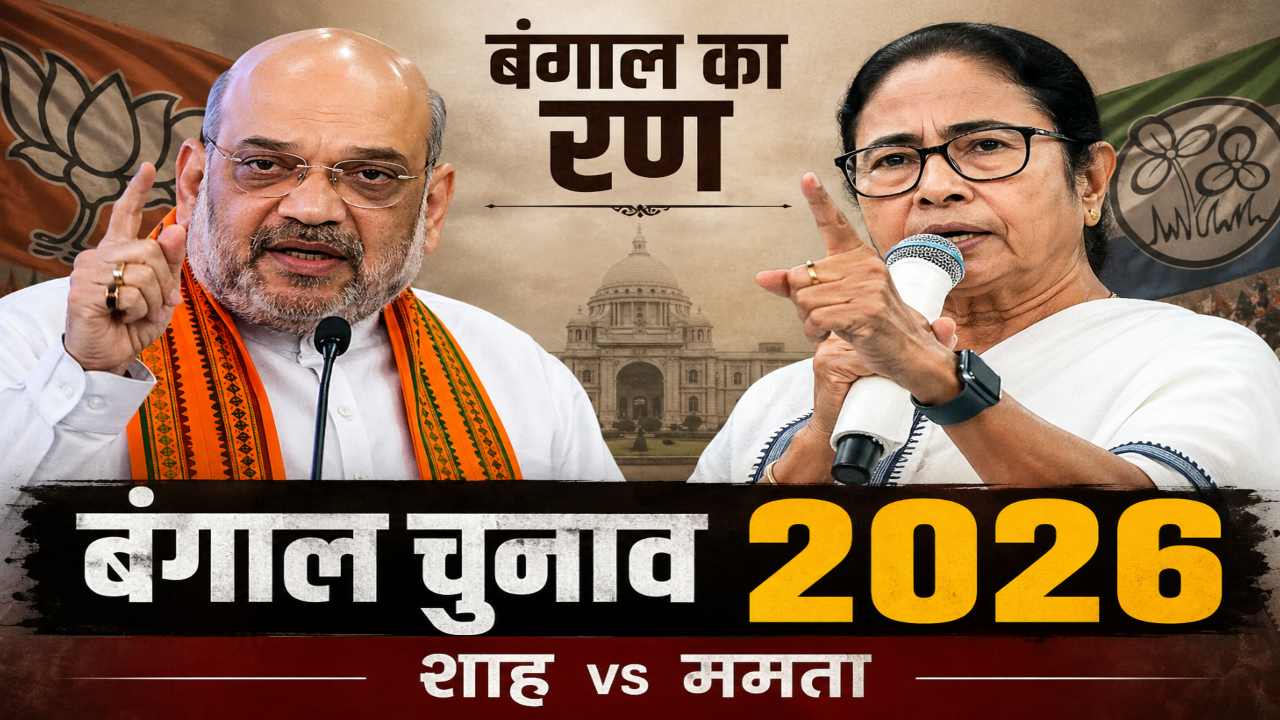 Amit Shah and Mamata Banerjee Bengal Election 2026 (image Social Media)